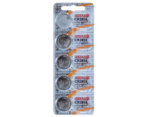 Батарейки Maxell CR2016 Coin Cell | 5 штук в комплекті Батарейки Maxell CR2016 Coin Cell | 5 штук в комплекті
