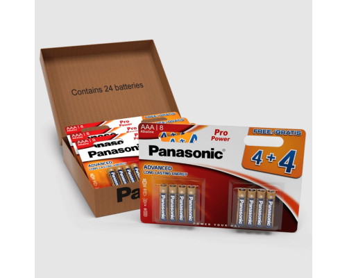 Батарейки Panasonic Pro Power AAA LR03 | 24 штуки в комплекті Батарейки Panasonic Pro Power AAA LR03 | 24 штуки в комплекті