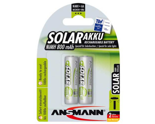 Акумуляторні батарейки Ansmann Solar Garden Lights 800мАг AA HR6 | 2 штуки в комплекті Акумуляторні батарейки Ansmann Solar Garden Lights 800мАг AA HR6 | 2 штуки в комплекті