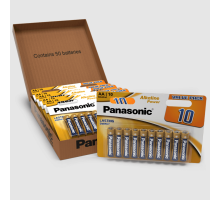 Лужні (бронзові) батарейки Panasonic типу AA LR6 | 50 штук в комплекті