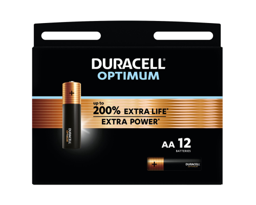 Батарейки Duracell Optimum AA LR6 | 12 штук в комплекті