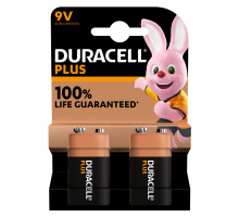 Батарейки Duracell Plus 9V PP3 6LR61 | 2 штуки в комплекті 