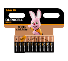 Батарейки Duracell Plus AAA LR03 | 10 штук в комплекті 