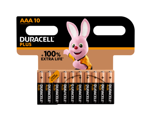 Батарейки Duracell Plus AAA LR03 | 10 штук в комплекті Батарейки Duracell Plus AAA LR03 | 10 штук в комплекті