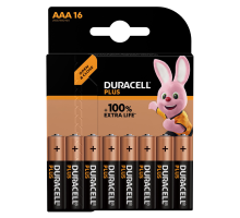 Батарейки Duracell Plus AAA LR03 | 16 штук в комплекті