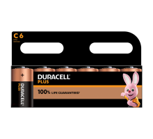 Батарейки Duracell Plus C LR14 | 6 штук в комплекті