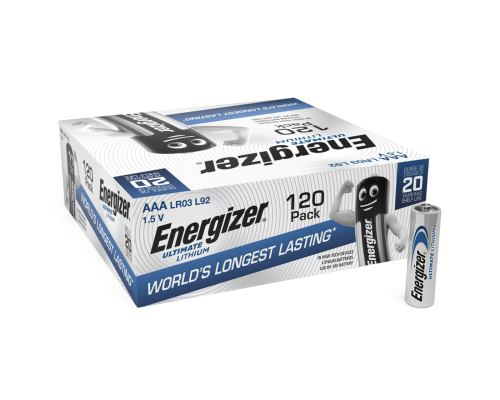 Літієві батарейки Energizer Ultimate AAA LR03 L92 | 120 штук в комплекті