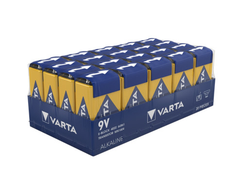 Промислові батарейки Varta Industrial Pro 4022 9V PP3 6LR61|20 штук в комплекті Промислові батарейки Varta Industrial Pro 4022 9V PP3 6LR61|20 штук в комплекті