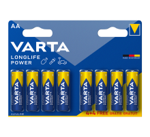 Лужні батарейки Varta Longlife Power AA LR6 | 8 штук в комплекті