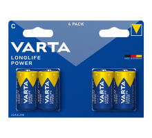 Лужні батарейки Varta Longlife Power C LR14 | 4 штуки в комплекті