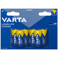 Лужні батарейки Varta Longlife Power C LR14 | 6 штук в комплекті