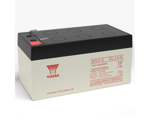 Герметична свинцево-кислотна акумуляторна батарея Yuasa NP2.8-12 VRLA | 1 штука в комплекті Герметична свинцево-кислотна акумуляторна батарея Yuasa NP2.8-12 VRLA | 1 штука в комплекті
