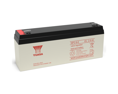 Герметична свинцево-кислотна акумуляторна батарея Yuasa NP2.8-6 VRLA | 1 штука в комплекті Герметична свинцево-кислотна акумуляторна батарея Yuasa NP2.8-6 VRLA | 1 штука в комплекті