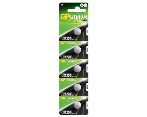 Батарейки GP CR1220 Coin Cell | 5 штук в комплекті
