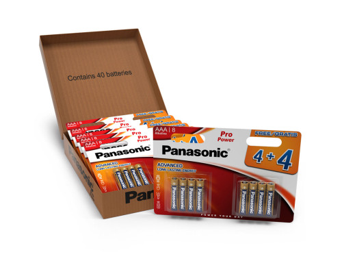 Батарейки Panasonic Pro Power AAA LR03 | 40 штук в комплекті Батарейки Panasonic Pro Power AAA LR03 | 40 штук в комплекті
