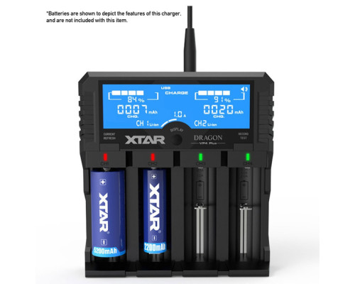 Зарядний пристрій Xtar VP4 Plus Dragon для літій-іонних акумуляторів