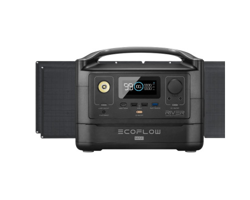 EcoFlow RIVER Max + 2 х сонячні панелі 110 Вт EcoFlow RIVER Max + 2 х сонячні панелі 110 Вт
