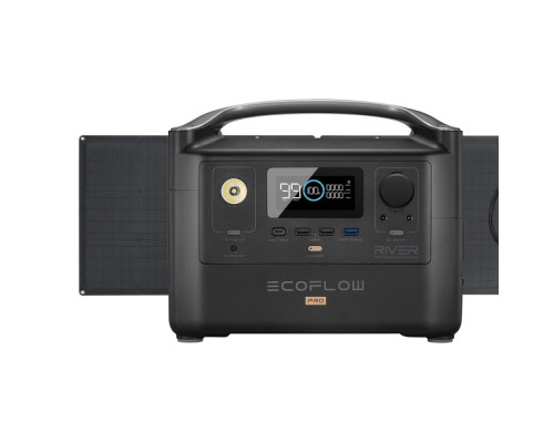 EcoFlow RIVER Pro + 1х сонячна панель 110 Вт EcoFlow RIVER Pro + 1х сонячна панель 110 Вт