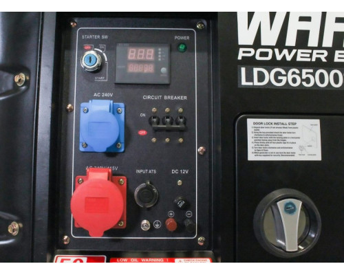 Дизельний 3-фазний генератор Warrior LDG6500SV3 5.5 кВ Дизельний 3-фазний генератор Warrior LDG6500SV3 5.5 кВ